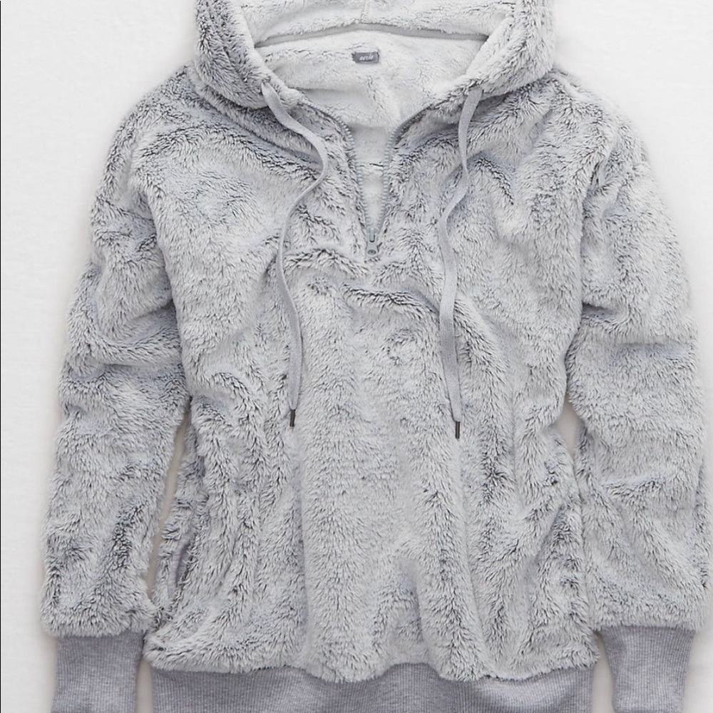 Aerie Half Zip Hooded Pullover